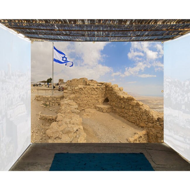 Masada Israel Panoramic Sukkah Single Wall Sukkah Mural