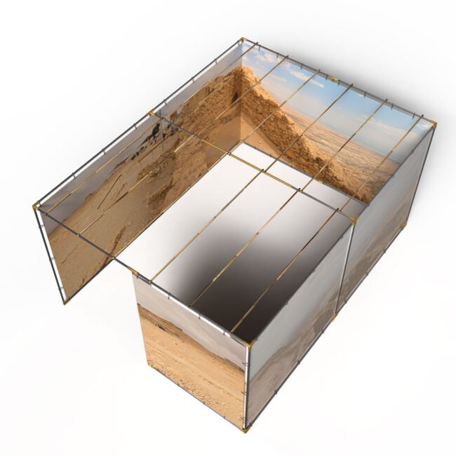 Masada Israel Panoramic Sukkah Kit Frame Walls and Schach