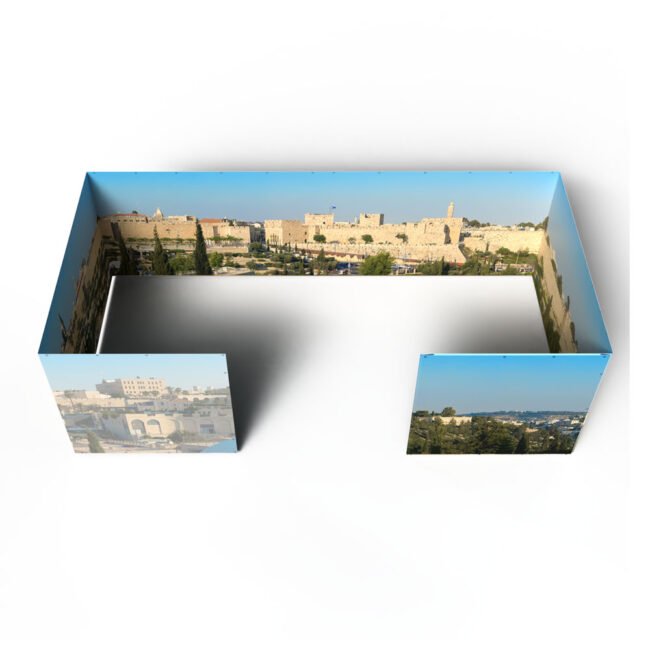 Jerusalem OId City Walls Panoramic Sukkah Walls Fabric Custom Murals