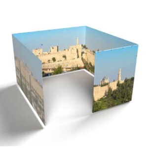 Jerusalem OId City Walls Panoramic Sukkah Walls Fabric Custom Murals