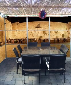 Kotel at Night Panoramic Sukkah Wall Paper - stage03.sukkah360.com