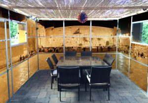 Kotel at Night Panoramic Sukkah Wall Paper - stage03.sukkah360.com