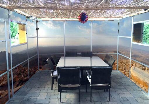 Kadesh Barnea Panoramic Sukkah Wallaper - stage03.sukkah360.com