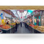 The Shuk Machaneh Yehudah Panoramic Sukkah Wallpaper - stage03.sukkah360.com
