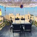 Jerusalem Old City Walls Panoramic Sukkah Wallpaper - stage03.sukkah360.com