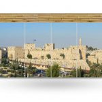 Jerusalem Old City Walls Panoramic Sukkah Wallpaper - stage03.sukkah360.com