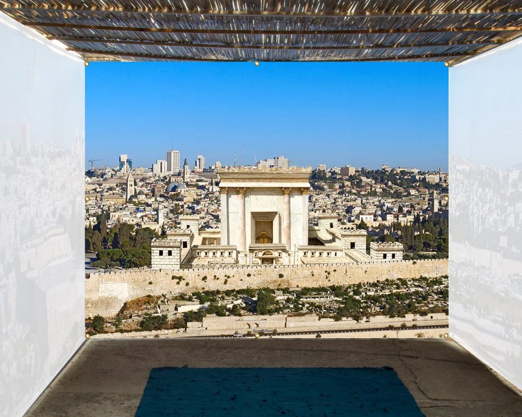 The Beit HaMikdash Panoramic Sukkah Wall Panel