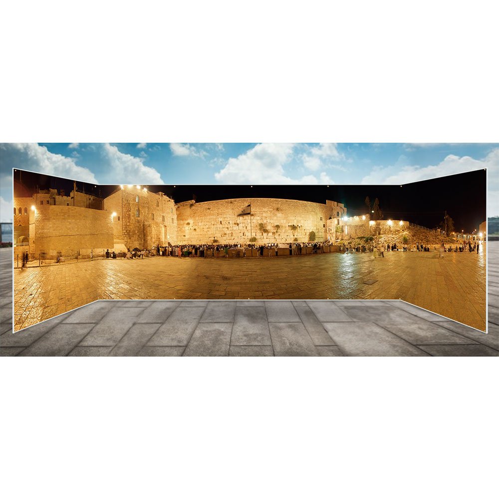 The Kotel Western Wall at Night Sukkah Fabric Walls -The Panoramic Sukkah - Buy Sukkah Walls