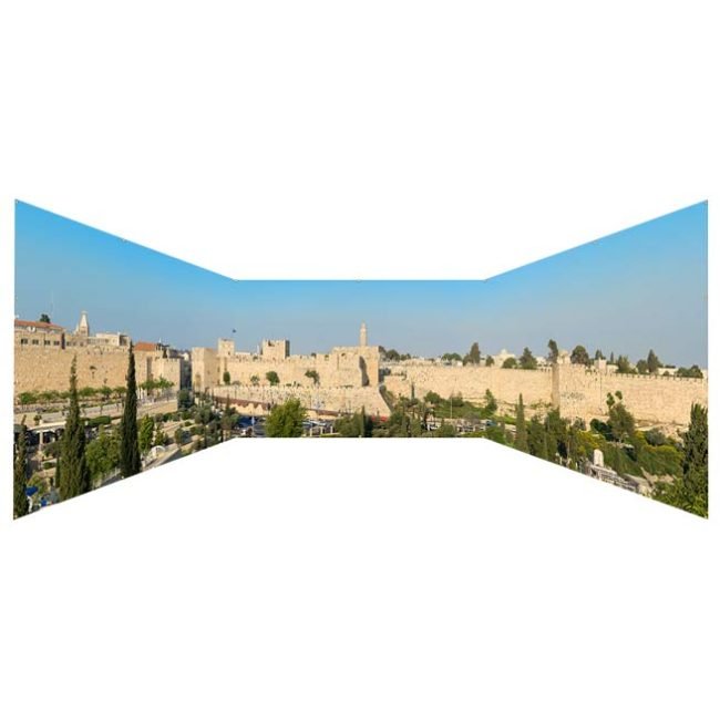 Jerusalem Old City Walls Fabric Sukkah Walls -The Panoramic Sukkah - Buy Sukkah Walls Online