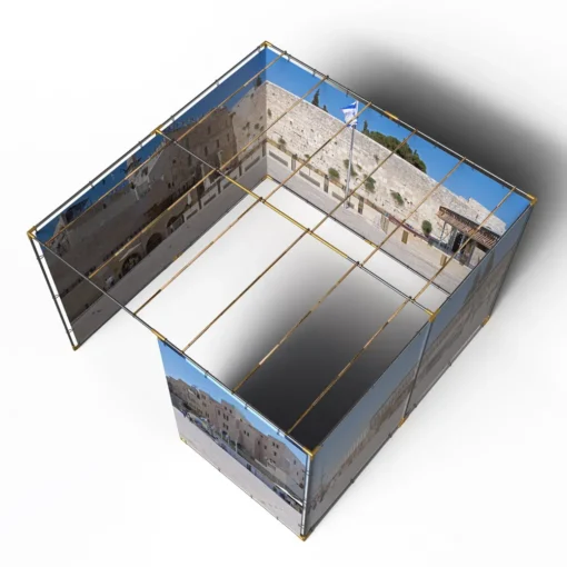 The Kotel Western Wall Israel Panoramic Sukkah Kit Frame Walls and Schach