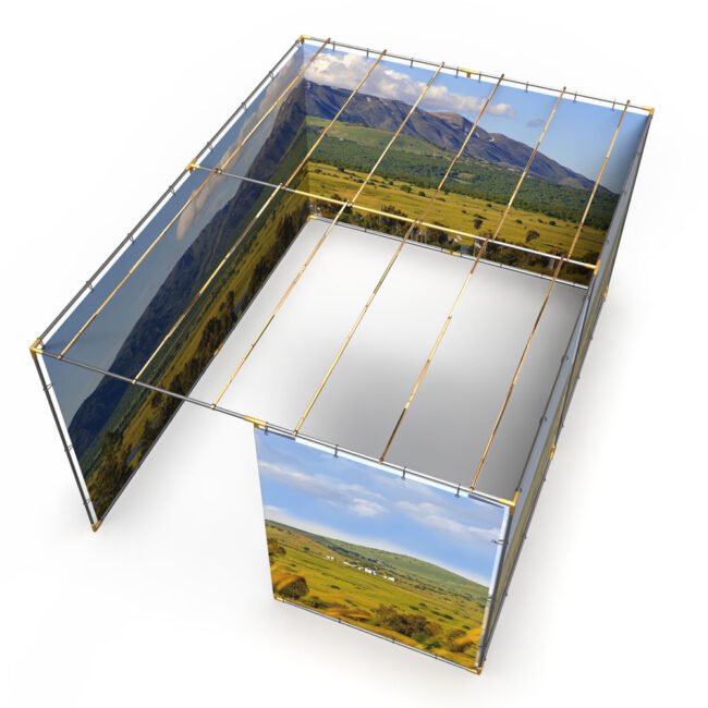 Mount Hermon Golan Heights Panoramic Sukkah Kit Frame Walls and Schach