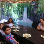 The Banias Waterfall Israel Panoramic Sukkah Fabric Walls