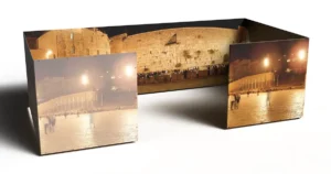 The Kotel at Night Panoramic Sukkah Walls