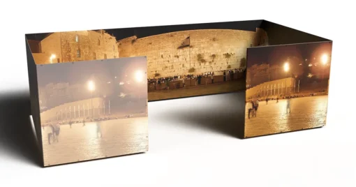 The Kotel at Night Panoramic Sukkah Walls
