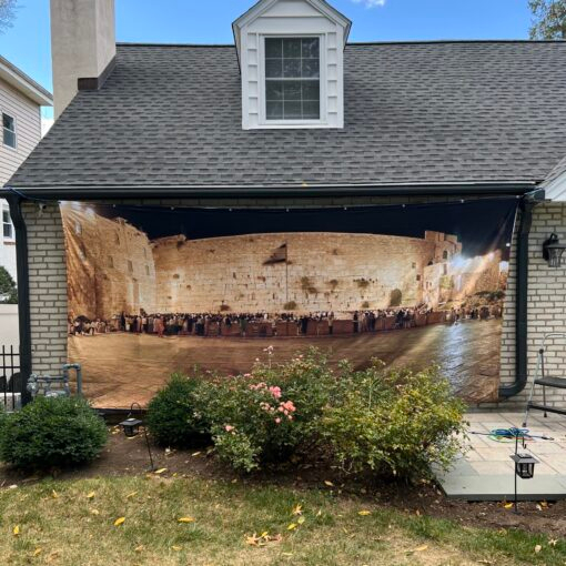 The Kotel Western Wall Panoramic Sukkah Walls Fabric Custom Murals