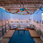 Jerusalem OId City Walls Panoramic Sukkah Fabric Walls