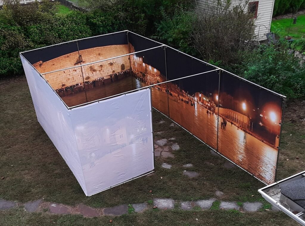 The Kotel Western Wall Israel Panoramic Sukkah Kit Frame Walls and Schach Sukkah360.com