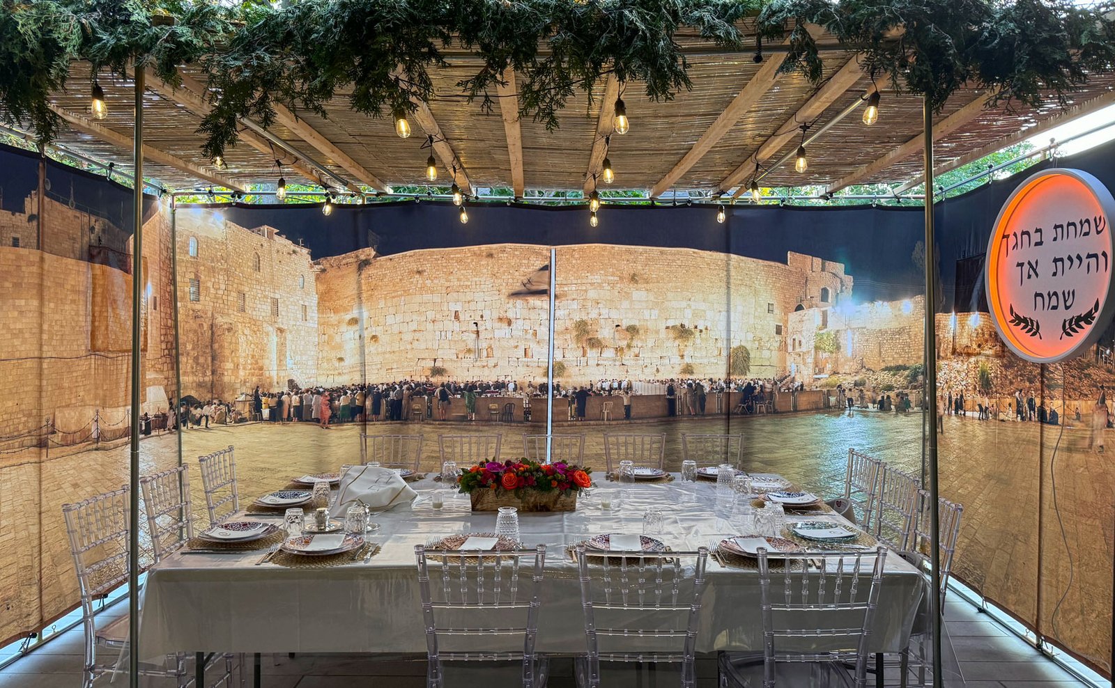The Kotel Western Wall Israel Panoramic Sukkah Kit Frame Walls and Schach