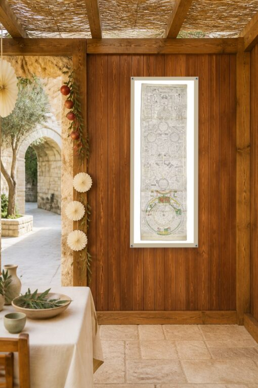 Magnificent Parchment Ilan Sukkah Tapestry Decoration