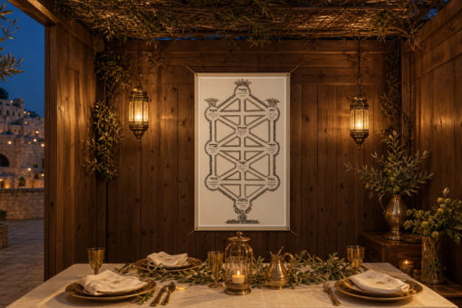 32 Paths Ilan Sukkah Tapestry Decoration