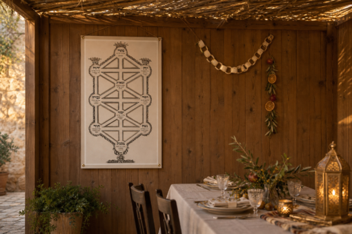32 Paths Ilan Sukkah Tapestry Decoration
